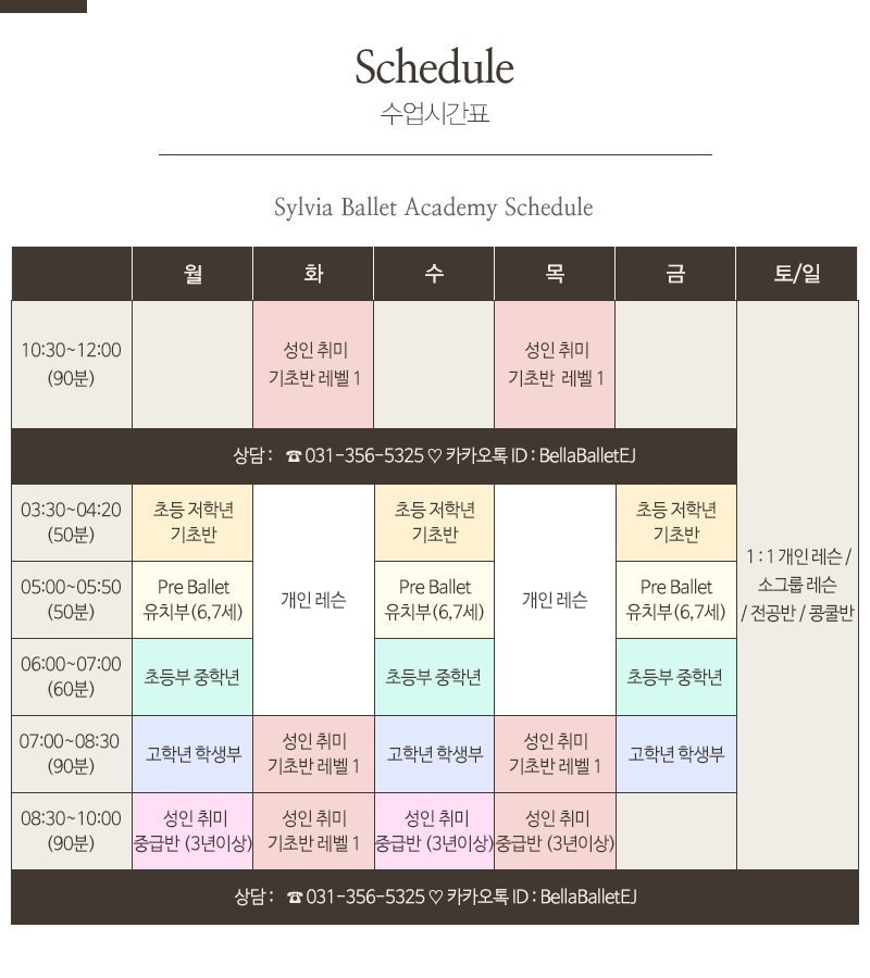 실비아발레학원_내용